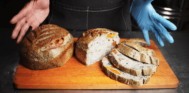 Pumpkin charcoal sourdough loaf